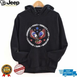 Eagles kindness peace equality love inclusion hope diversity USA flag...