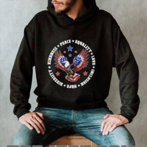 Eagles kindness peace equality love inclusion hope diversity USA flag shirt4