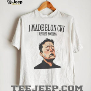 Elon Musk cartoon I made Elon cry I regret nothing shirt0