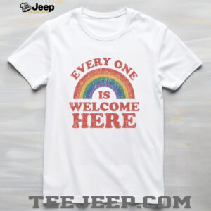 Everyone is welcome here rainbow shirt4