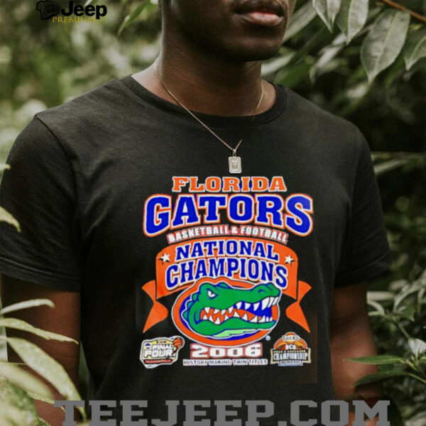 Florida Gators 2006 Basketball Football National Champions Victory Shirt