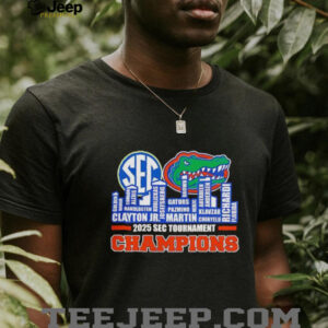 Florida Gators name skyline city 2025 SEC Men’s Basketball Tournament Champions shirt