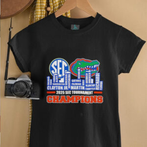 Florida Gators name skyline city 2025 SEC Mens Basketball Tournament Champions shirt3