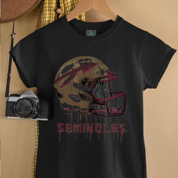 Florida State Seminoles Infantb Dripping Football Helmet T Shirt