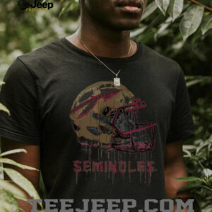 Florida State Seminoles Infantb Dripping Football Helmet T Shirt3