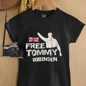 Free Tommy Robinson UK flag shirt