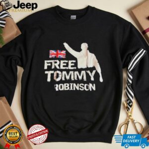 Free Tommy Robinson UK flag shirt3