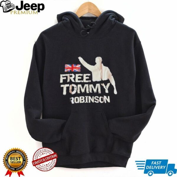 Free Tommy Robinson UK flag shirt