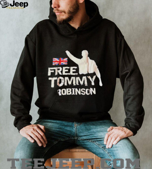 Free Tommy Robinson UK flag shirt
