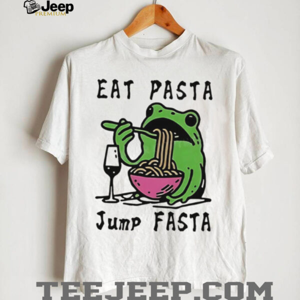Frog eat pasta jump fasta shirt