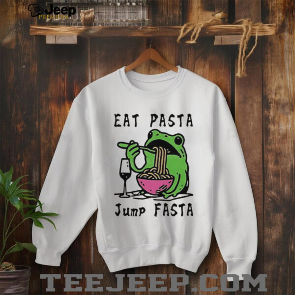 Frog eat pasta jump fasta shirt