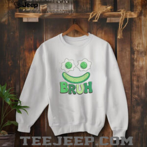 Funny Bruh Green Face Eggs & Bacon Ham Breakfast St...