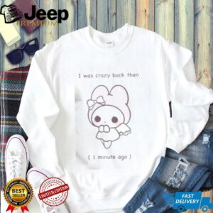 Funny I Was Crazy Back Then 1 Minute Ago Cute T Shirt4