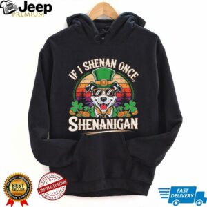 Funny If I Shenan Once Ill Shenanigan Dog St Patricks T Shirt5