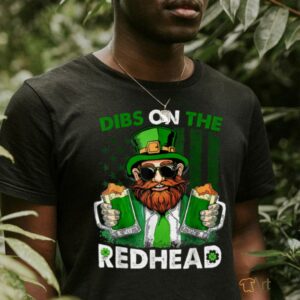 Funny Leprechaun Dibs On The Redhead St Patricks Day Mens...