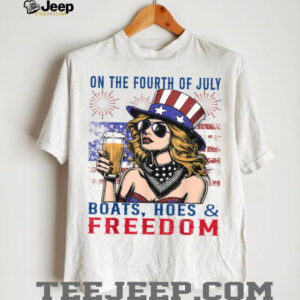 Funny On The Fourth Of July Boats, Hoes & Freedom Men Women T Shirt