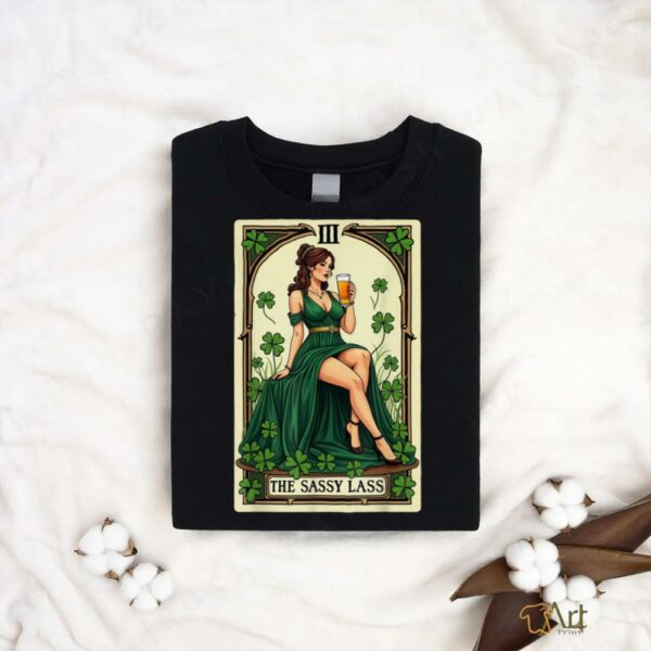 Funny Patrick’s Day The Sassy Lass Tarot Card Unisex T Shirt