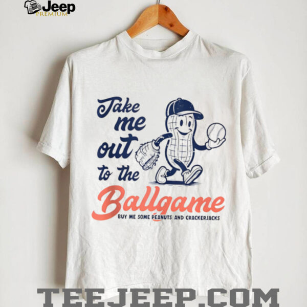 Funny Peanuts Take Me Out To The Ball Game Baseball Shirt