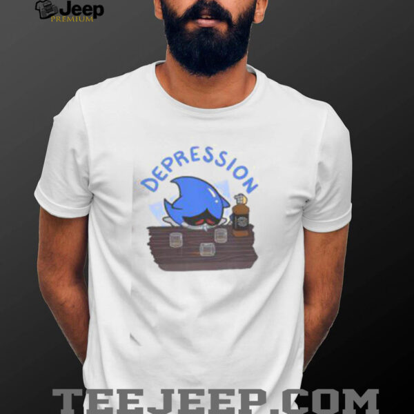 Funny Sonic The Hedgehog Depression Meme T Shirt