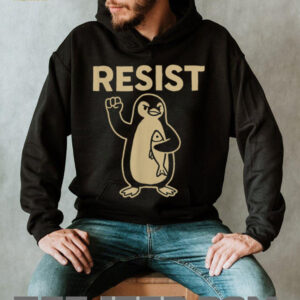Funny Vintage Resist Penguin Activism Graphic Design T Shirt2