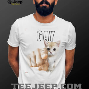 Gay pointing cat shirt