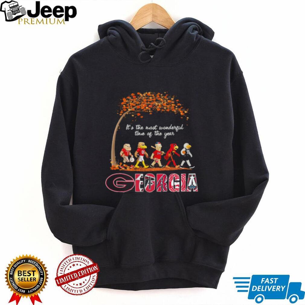 Georgia Sports Teams Mascots & Beatles Abbey Road 'It’s The Most Wonderful Time Of The Year' Shirt