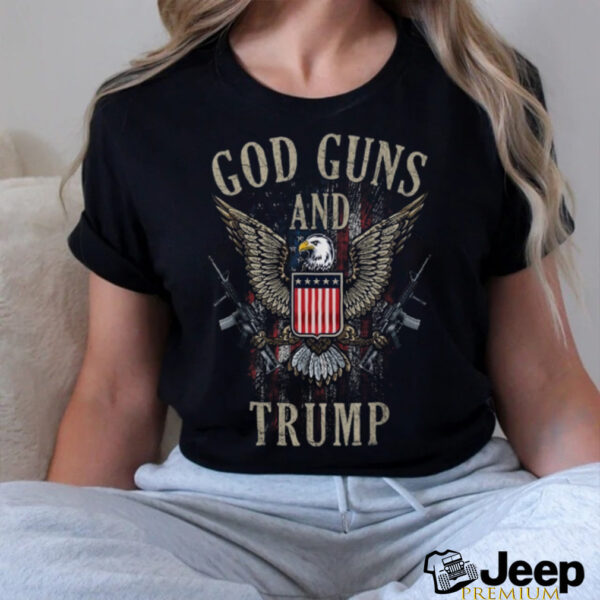 God Guns And Trump 2nd Amendment Flag AR15 American Flag T Shirt