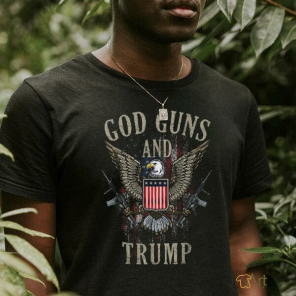 God Guns And Trump 2nd Amendment Flag AR15 American Flag T Shirt