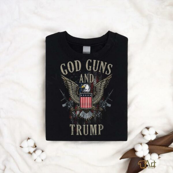 God Guns And Trump 2nd Amendment Flag AR15 American Flag T Shirt