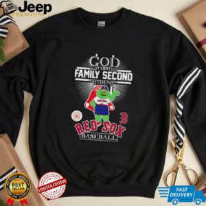 God first family second then Red Sox baseball mascot shirt
