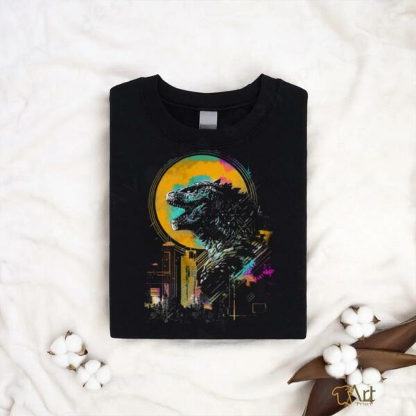 Godzilla  Neon City Kaiju in the Cityscape Shirt