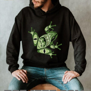 Green Frog Pacific Northwest Native American Indian Style Shirt