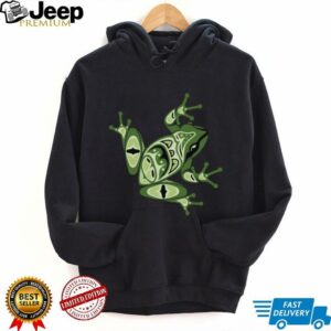 Green Frog Pacific Northwest Native American Indian Style Shirt
