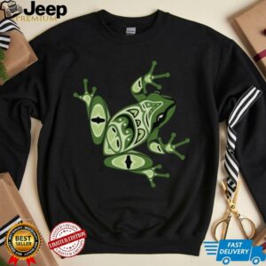 Green Frog Pacific Northwest Native American Indian Style Shirt