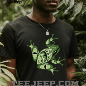 Green Frog Pacific Northwest Native American Indian Style Shirt