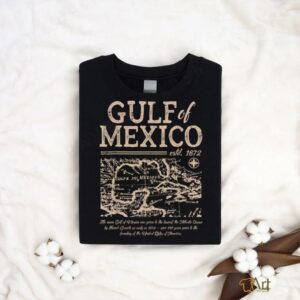 Gulf Of Mexico 1672 Historic Map Retro Gulfo Men Women Kids T Shirt3