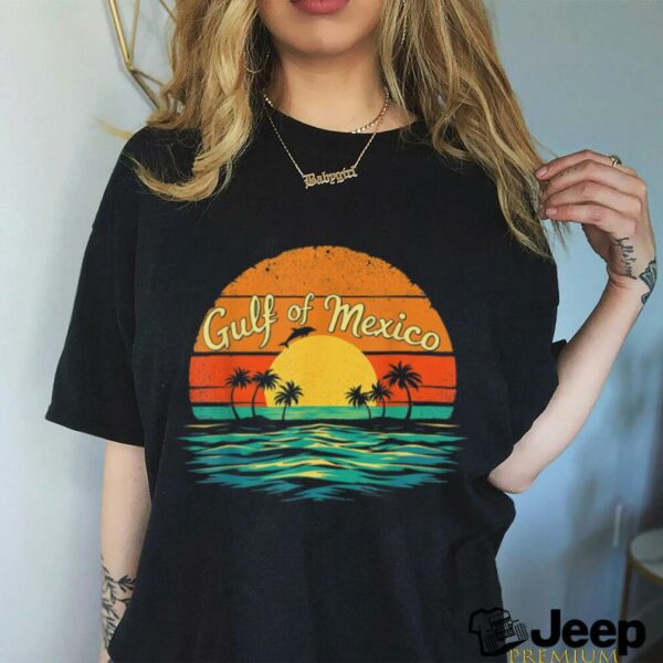 Gulf of Mexico Beach Palms Summer Vacation T Shirt