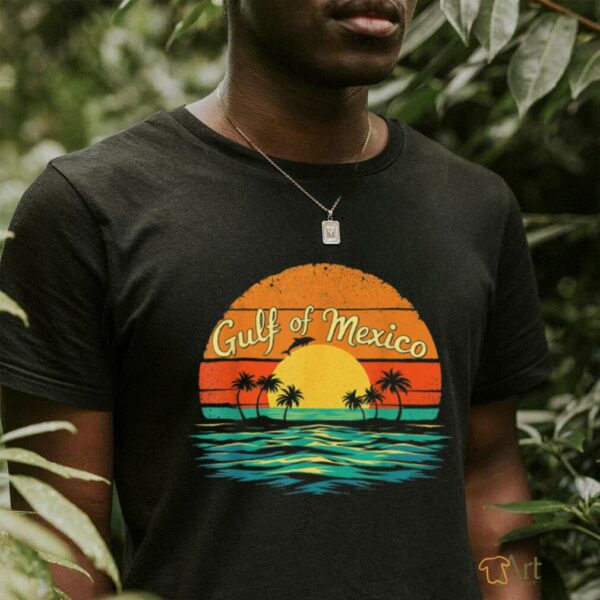Gulf of Mexico Beach Palms Summer Vacation T Shirt