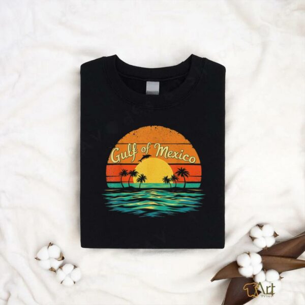Gulf of Mexico Beach Palms Summer Vacation T Shirt