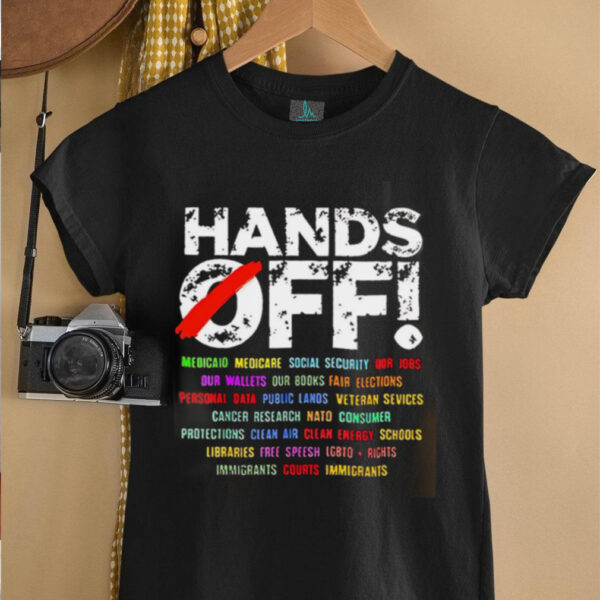 Hands Off Protest Print Casual shirt