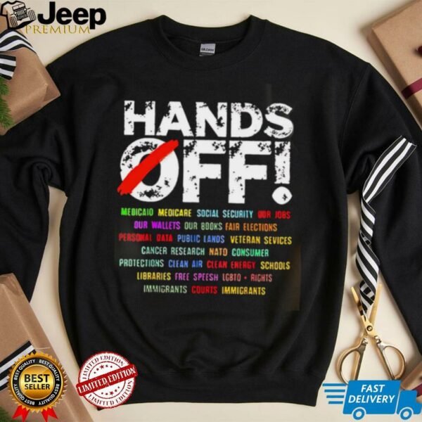 Hands Off Protest Print Casual shirt