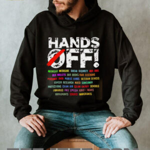 Hands Off Protest Print Casual shirt2