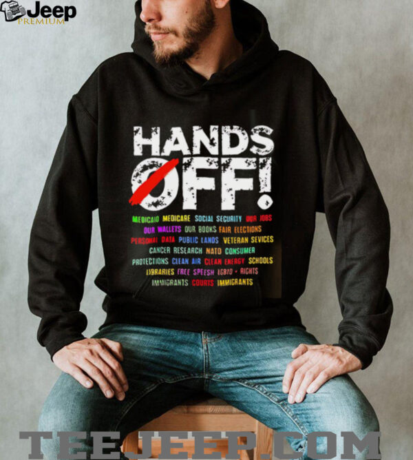 Hands Off Protest Print Casual shirt