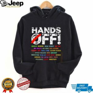Hands Off Protest Print Casual shirt4