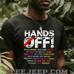 Hands Off Protest Print Casual shirt5