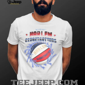 Harlem Globetrotters Basketball Chrome Logo with Lightning Pullover Hoodie Shirt