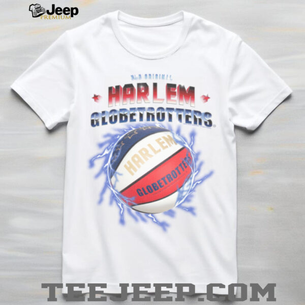 Harlem Globetrotters Basketball Chrome Logo with Lightning Pullover Hoodie Shirt