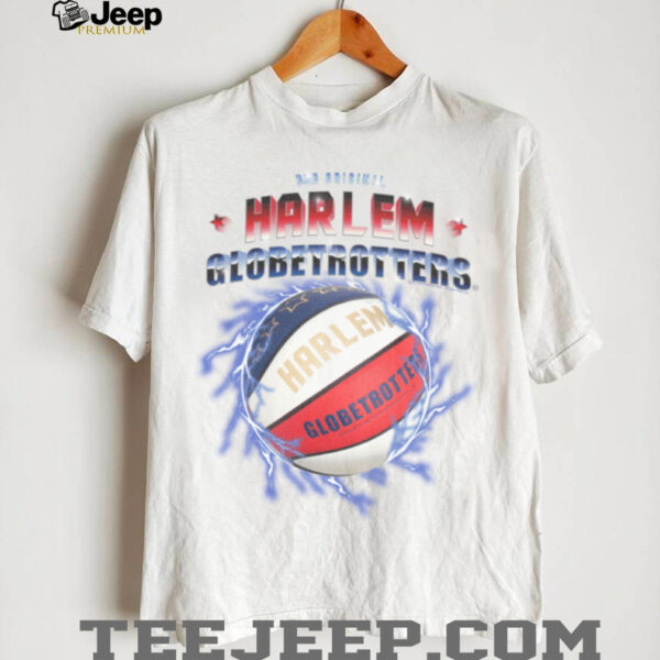 Harlem Globetrotters Basketball Chrome Logo with Lightning Pullover Hoodie Shirt