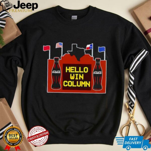 Hello Win Column Coca cola shirt