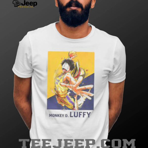 Hot One Piece X Los Angeles Lakers Monkey D. Luffy T Shirt